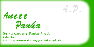 anett panka business card